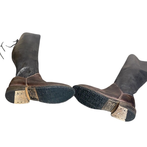 Bed Stu Manchester Knee Leather Lace Side Zip Riding Boots Womens Sz 6 Brown - Picture 5 of 5